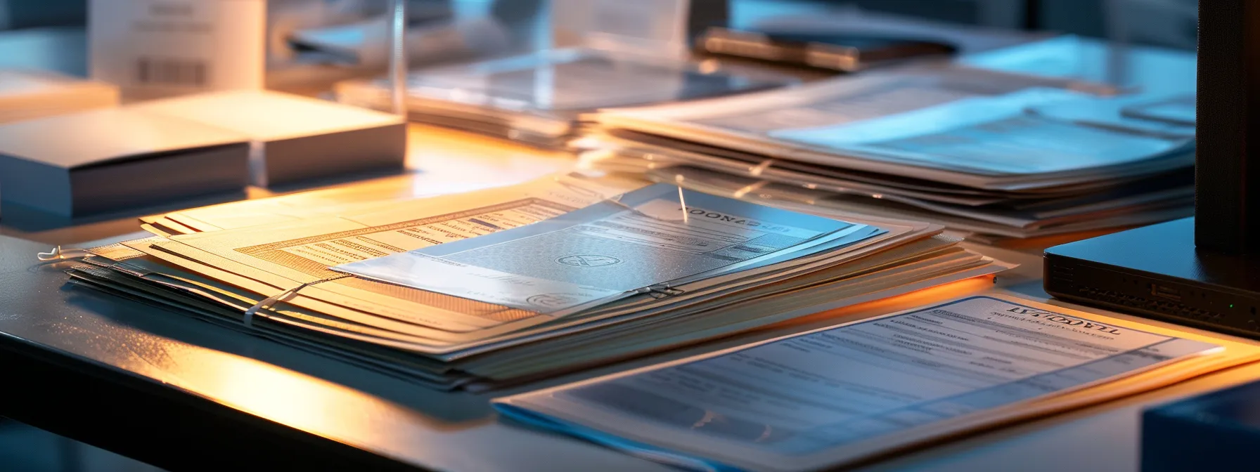 a clear and engaging close-up of various business and personal cheques elegantly displayed on a sleek desk under soft, diffused lighting, emphasizing the intricate security features and designs that affect pricing decisions.