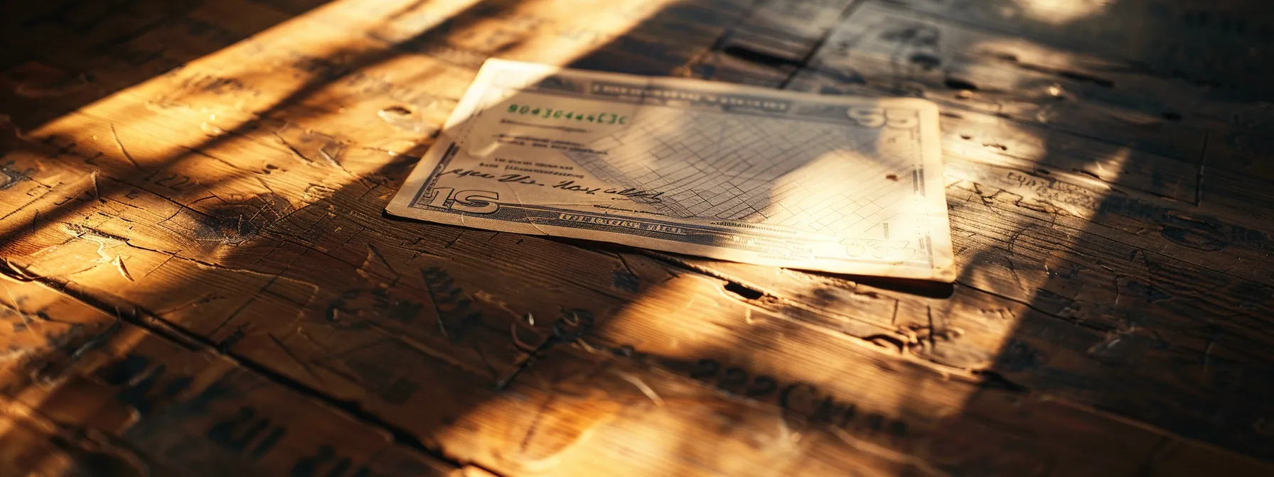 a close-up of a neatly written cheque resting on a polished wooden table, with a soft light casting gentle shadows, symbolizing the importance of financial responsibility and clarity in transactions.