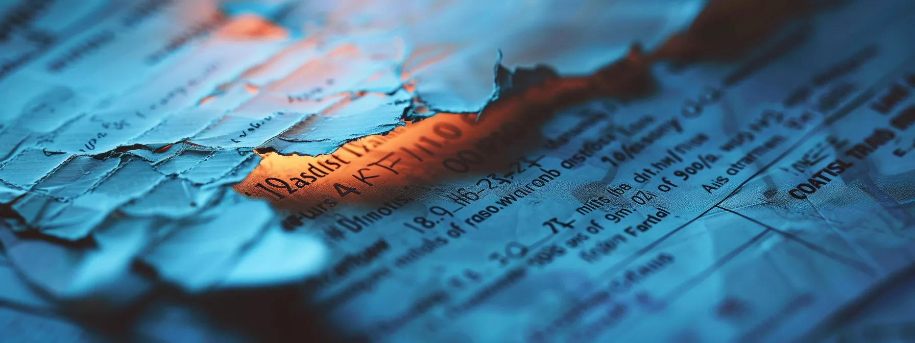 a close-up of a torn and altered business cheque, highlighted against a blurred background, illustrating the threats of cheque fraud with dramatic lighting that emphasizes the vulnerability of financial transactions.