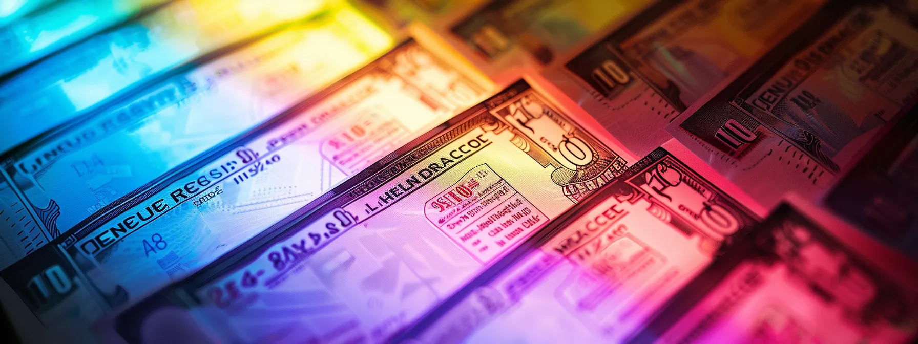 a close-up of an array of vibrant cheques displaying distinct security features, illuminated by soft natural light, highlighting the contrasts between business cheques, personal cheques, and manual cheques against a sleek, dark surface.