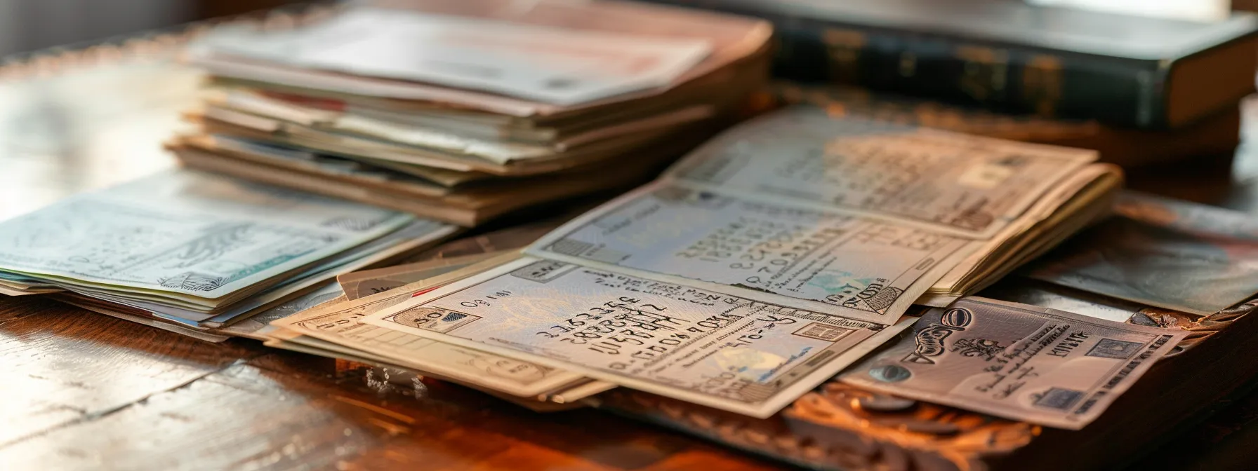 a close-up shot of a variety of high-quality cheques neatly arranged on a polished wooden desk, showcasing distinct designs and textures that highlight the balance between customization and cost, illuminated by soft, natural lighting for a professional and inviting atmosphere.