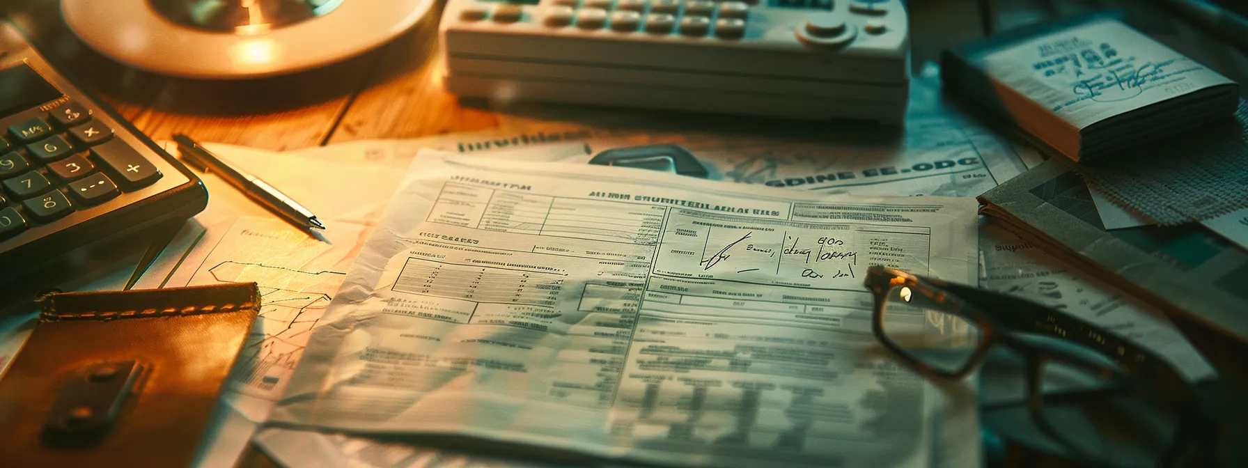 a close-up of a rejected cheque surrounded by scattered financial documents and a concerned businessperson, illuminated by harsh overhead lighting, highlighting the tension of financial distress and legal consequences.