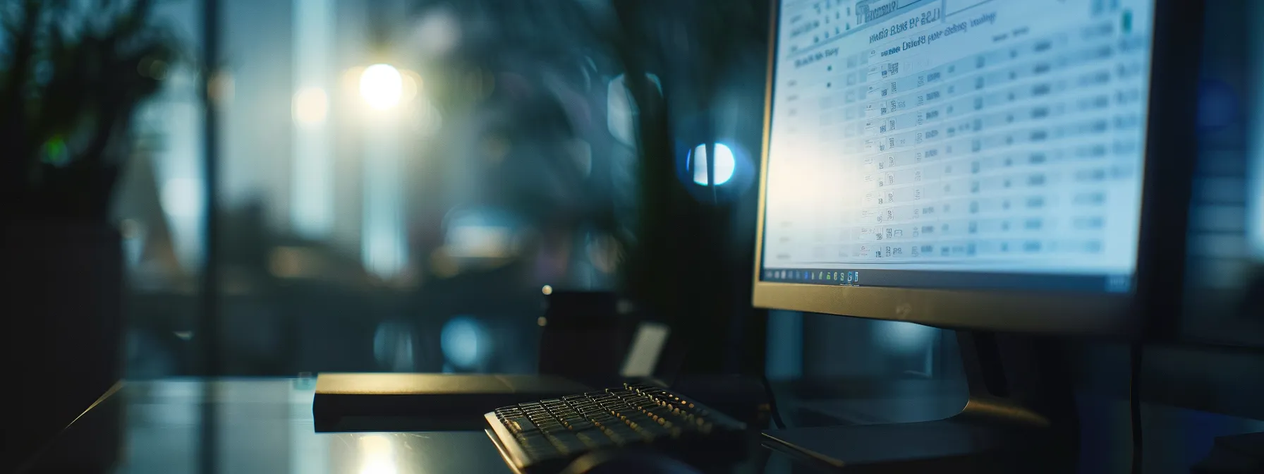 a close-up shot of a sleek, modern computer screen displaying an online cheque ordering interface, bathed in soft, diffused light, symbolizing the secure and efficient management of personal and business data.