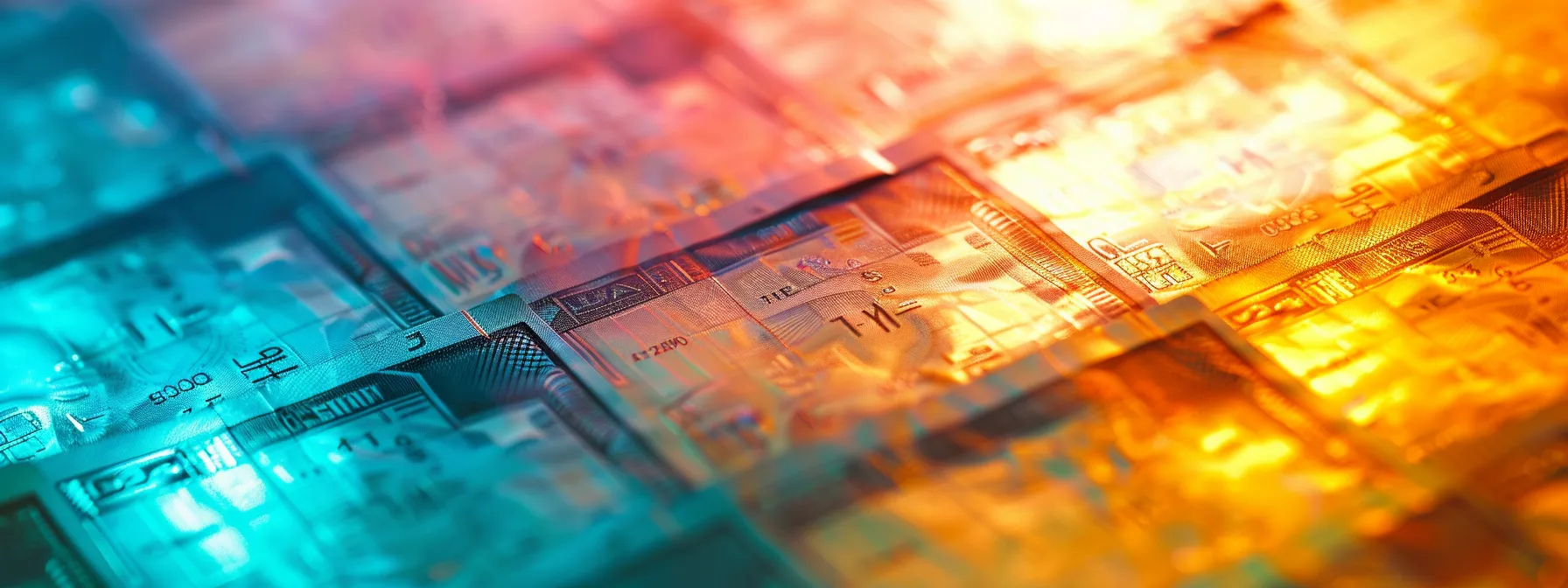 a close-up shot of a vibrant array of custom business cheques, showcasing intricate designs and varying formats against a sleek, modern desk background illuminated by soft, natural light.