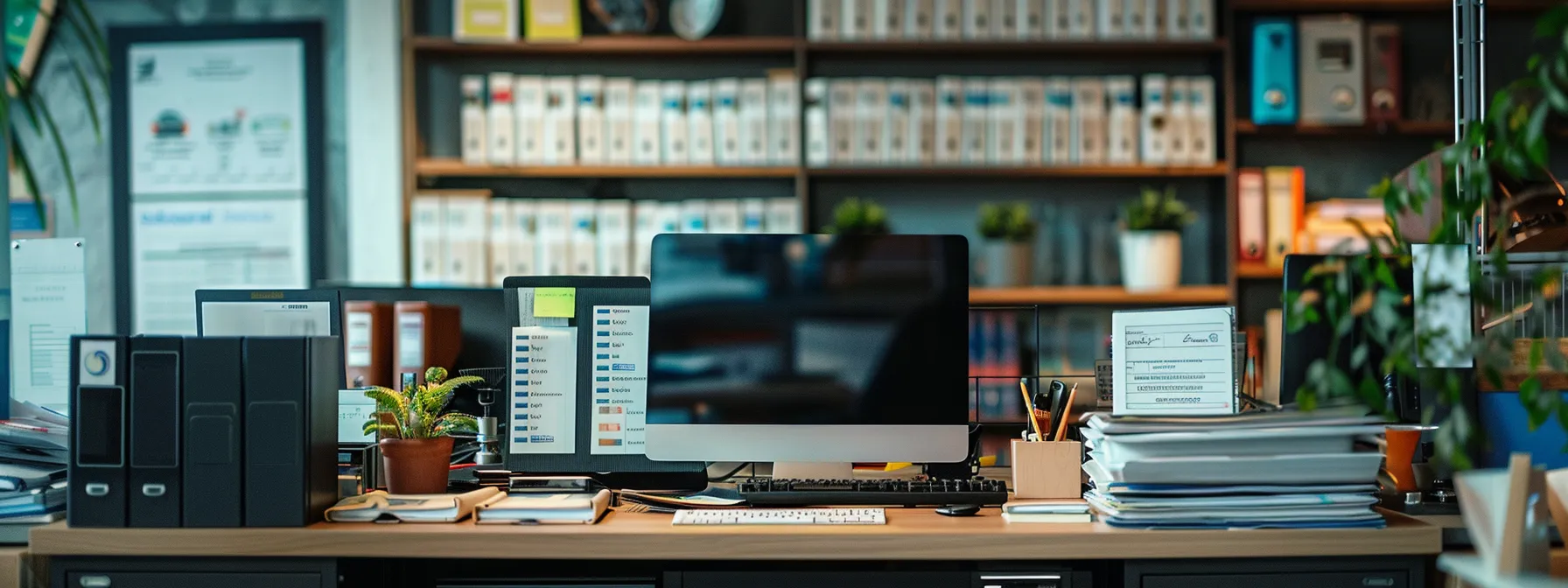 a neatly organized workspace showcases a variety of cheque designs and security features, emphasizing the importance of precision and attention to detail in the cheque order process, with soft, professional lighting illuminating the scene.
