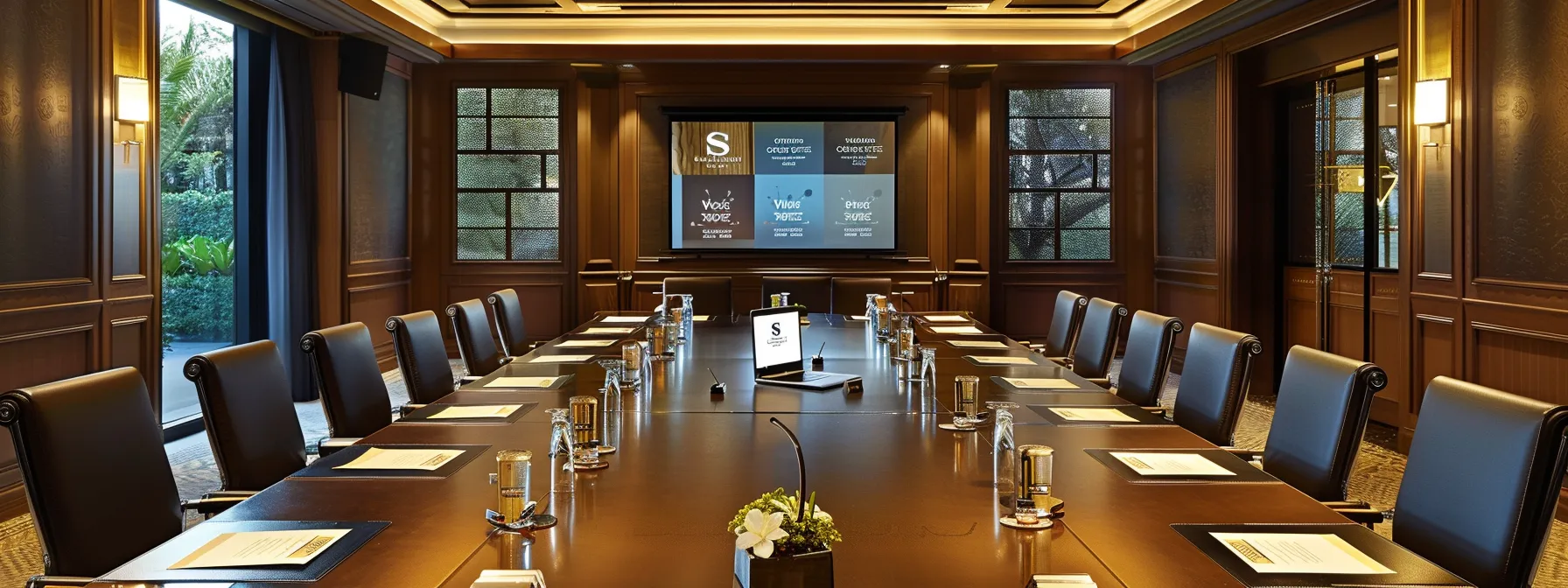 a professional meeting room illuminated by natural light showcases a sleek table filled with business cheques, accompanied by a laptop displaying customer testimonials, symbolizing the critical evaluation of customer support and reliability in cheque services.