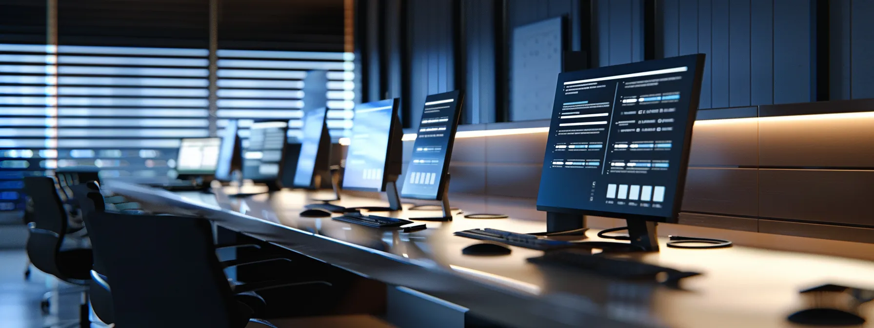 a sleek and modern office workspace showcases an array of high-quality business cheques elegantly displayed, emphasizing the importance of security and authenticity in financial transactions, illuminated by soft, ambient lighting to enhance the professionalism of the setting.