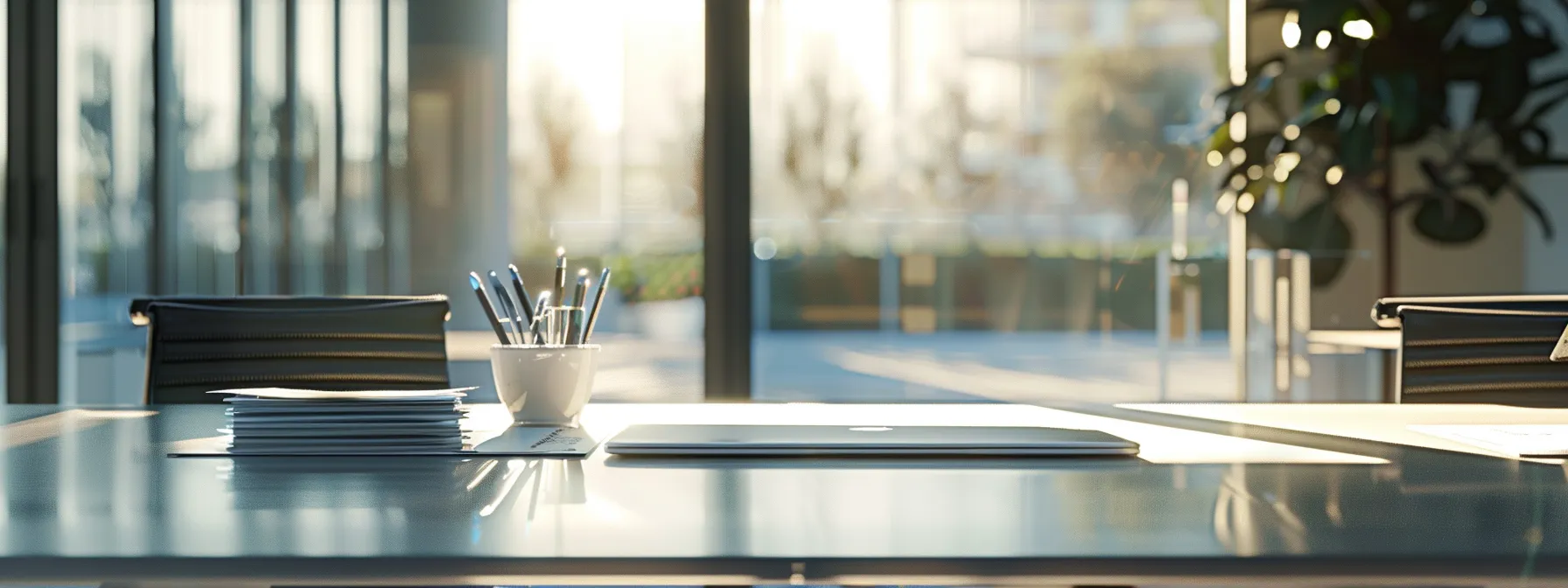 a sleek, modern office desk is elegantly arranged with an array of pristine business and personal cheques, illuminated by soft natural light streaming through large windows, showcasing the benefits of streamlined corporate cheque ordering services.