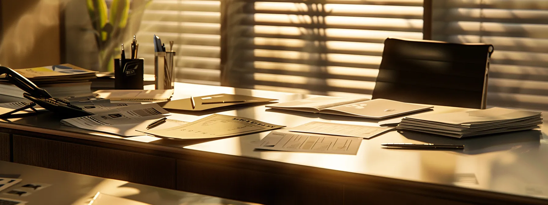 a sleek, modern office desk showcases a fast delivery corporate cheque prominently placed among financial documents, bathed in soft natural light that highlights its security features and symbolizes efficient business transactions.