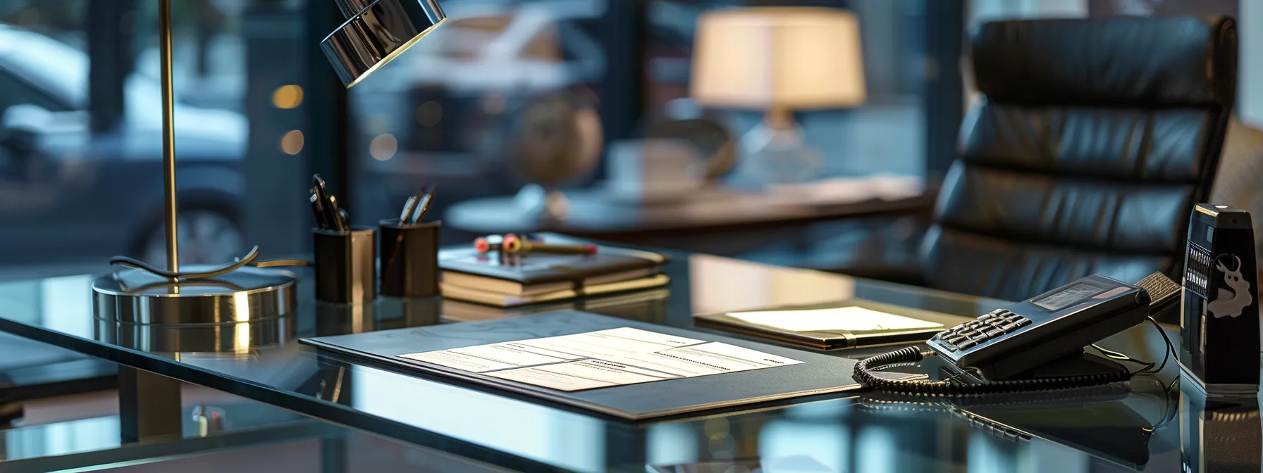 a sleek, modern workspace featuring a customizable cheque template on a clear glass desk, surrounded by elegant stationery and a softly glowing desk lamp, conveying professionalism and attention to detail.