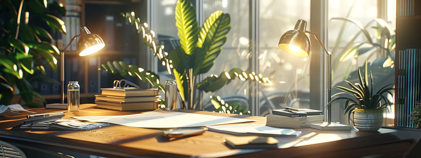 a sleek, modern workspace showcases an elegantly designed personalized cheque, surrounded by sharp stationery and vibrant office decor, illuminated by soft natural light streaming through a large window, emphasizing the blend of professionalism and creativity.