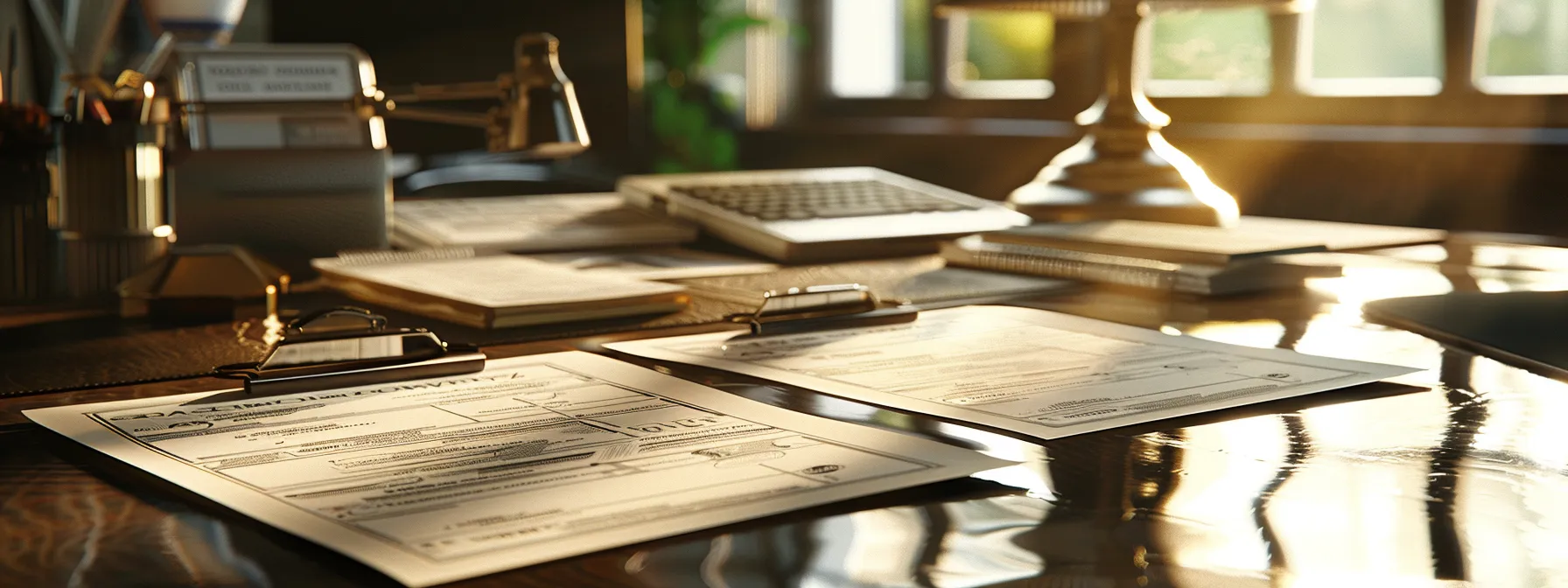 a visually striking arrangement of elegantly designed business cheques spread across a polished desk, illuminated by soft, natural light that highlights their professional branding and the sense of trust and security they convey in today's digital financial landscape.