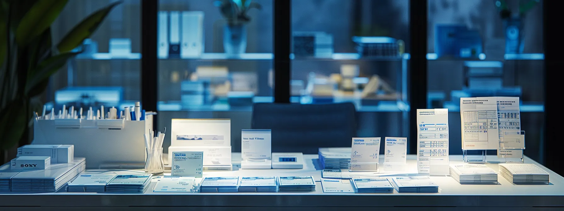 a visually striking display of various cheque types, including personal, business, and specialty cheques, arranged on a sleek, modern desk illuminated by soft natural light, conveying the importance of selecting the right option for online ordering.