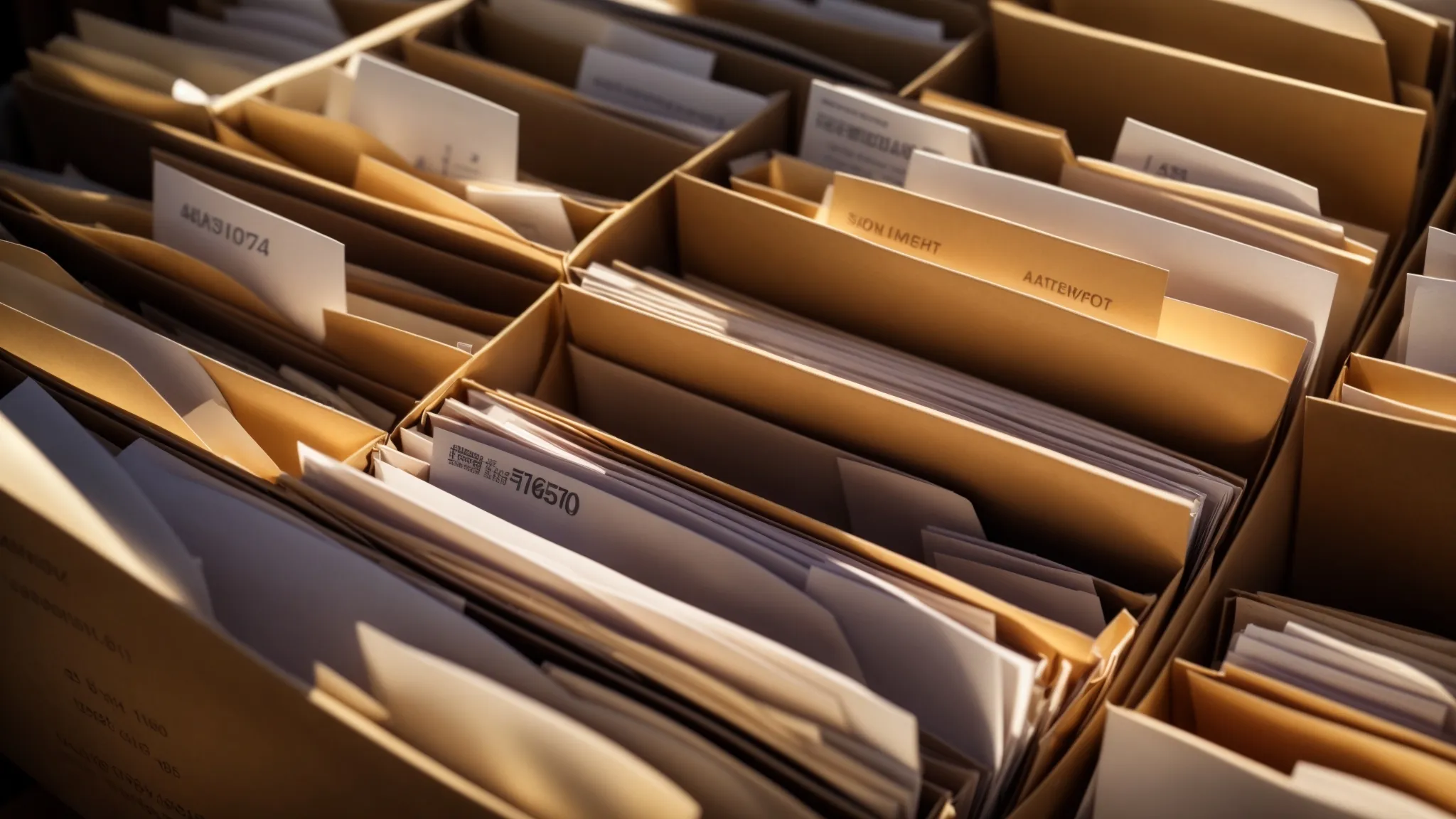 a close-up of an open mailbox overflowing with various business and personal cheques, bathed in soft natural light, symbolizing the complexities of cheque management and the urgency of addressing monitoring challenges.