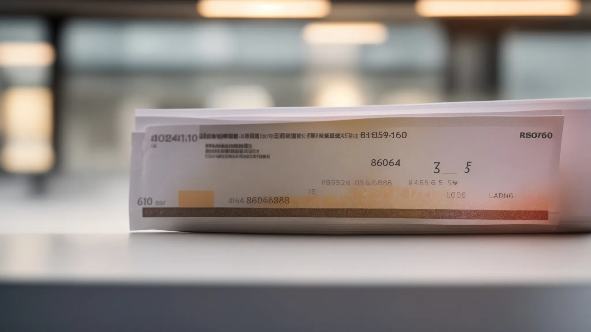 a dramatic close-up of a torn cheque juxtaposed against a blurred bank office background, illuminated by soft, focused lighting that highlights the urgency of safeguarding finances against cheque fraud.