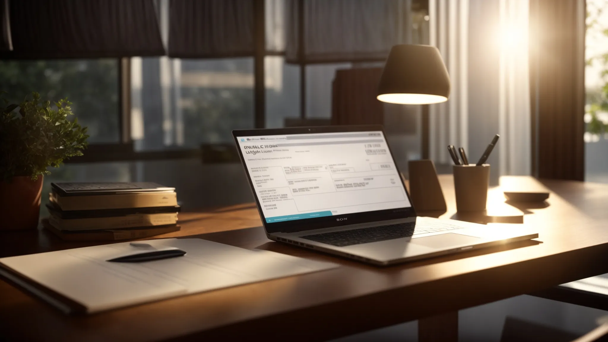 a focused, professional scene featuring a well-organized desk with an open cheque book, a laptop displaying a digital communication with the issuer, and a stack of documented discrepancies, all illuminated by soft, natural light to emphasize a sense of urgency and clarity in resolving the cheque order issue.