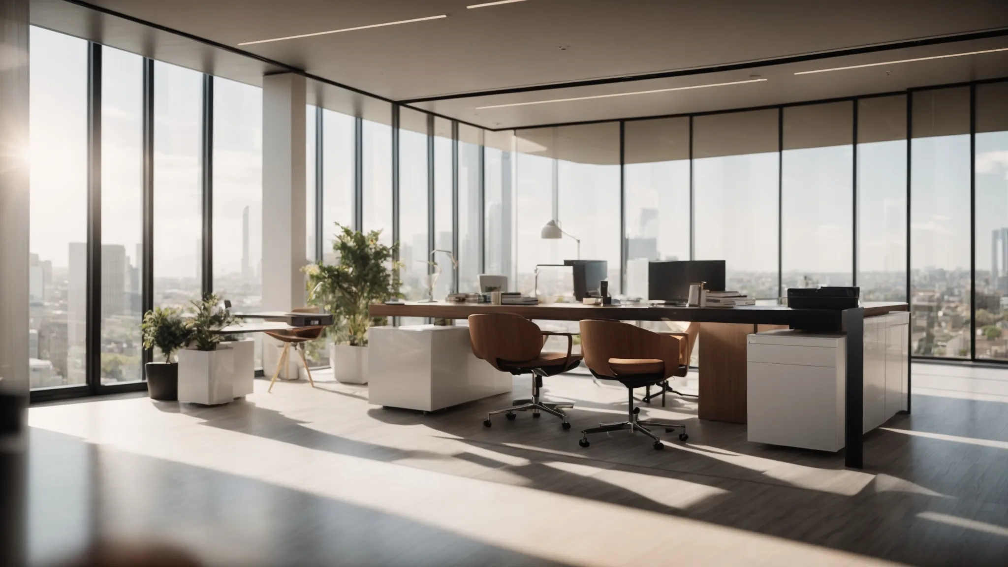 a sleek, modern office environment showcases a well-organized desk featuring a pristine stack of business cheques illuminated by soft natural light, embodying the essence of regulatory compliance and financial transparency.