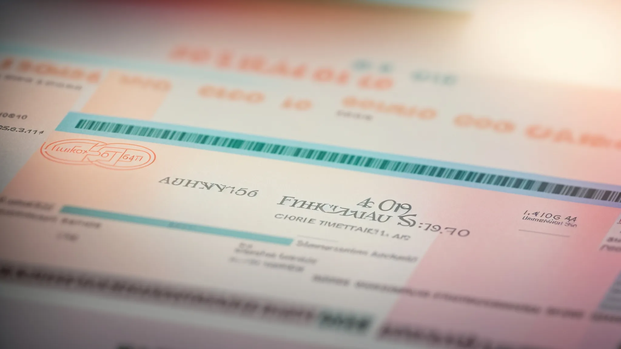 a striking close-up of a meticulously designed business cheque, featuring vibrant branding colors, intricate security elements like a subtle watermark, and an embossed logo, set against a softly blurred background to emphasize its professionalism and security.