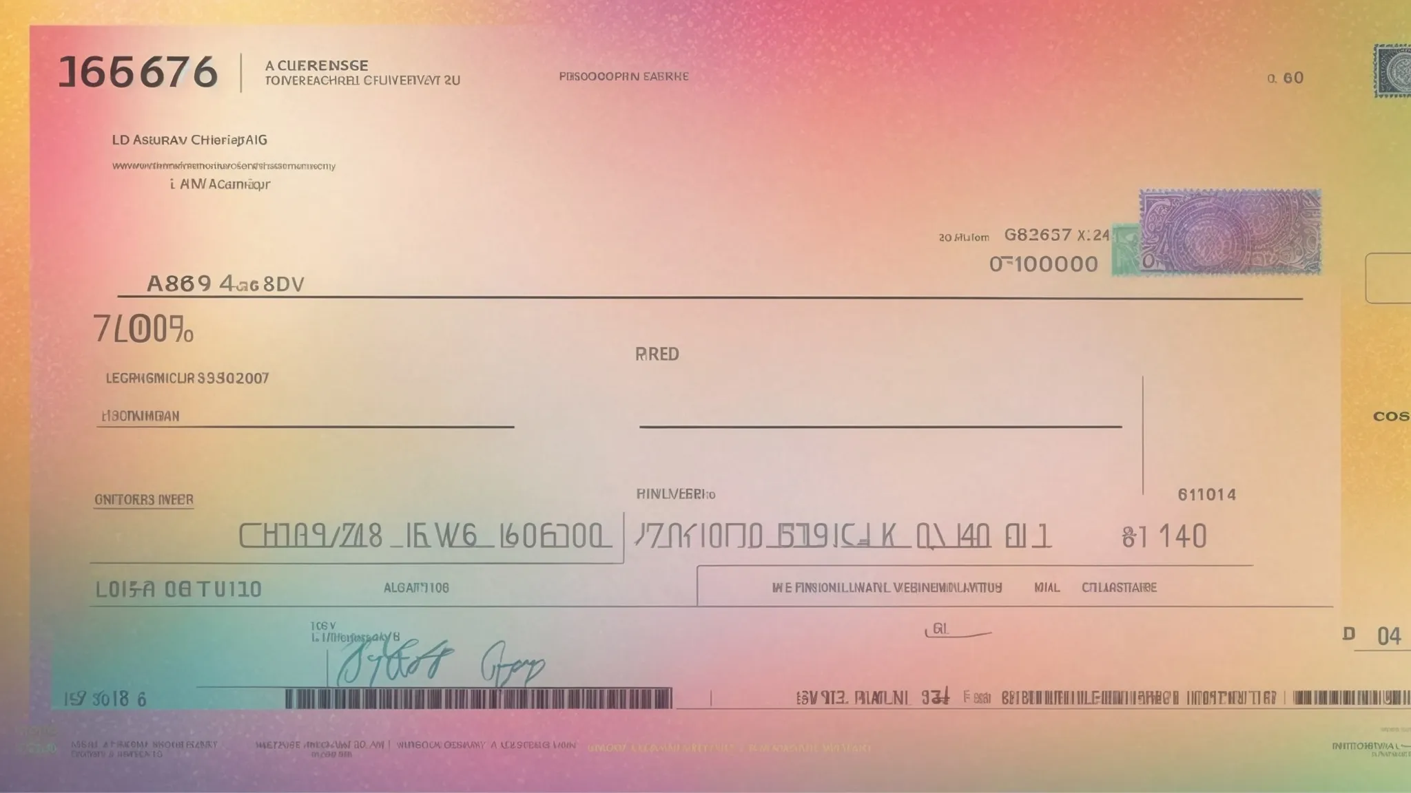 a vibrant and artistic showcase of unique personal cheque designs, featuring an array of colors and textures that reflect individual creativity and style, illuminated with soft natural light to emphasize the intricate details.