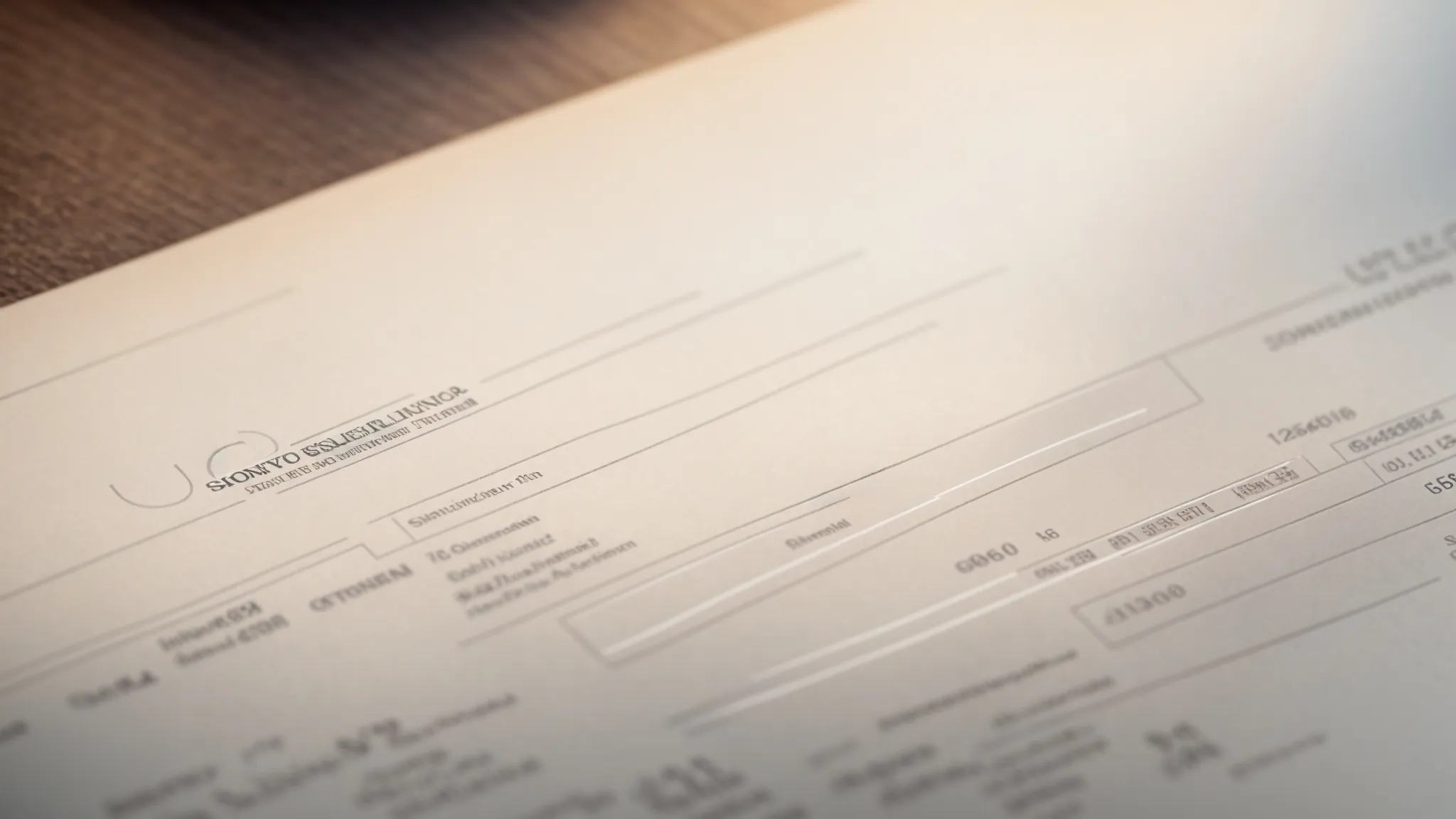 a visually striking close-up of an elegantly designed business cheque, featuring personalized elements like a prominent signature line and a unique security watermark, all showcased against a softly lit, blurred background to emphasize professionalism and brand identity.