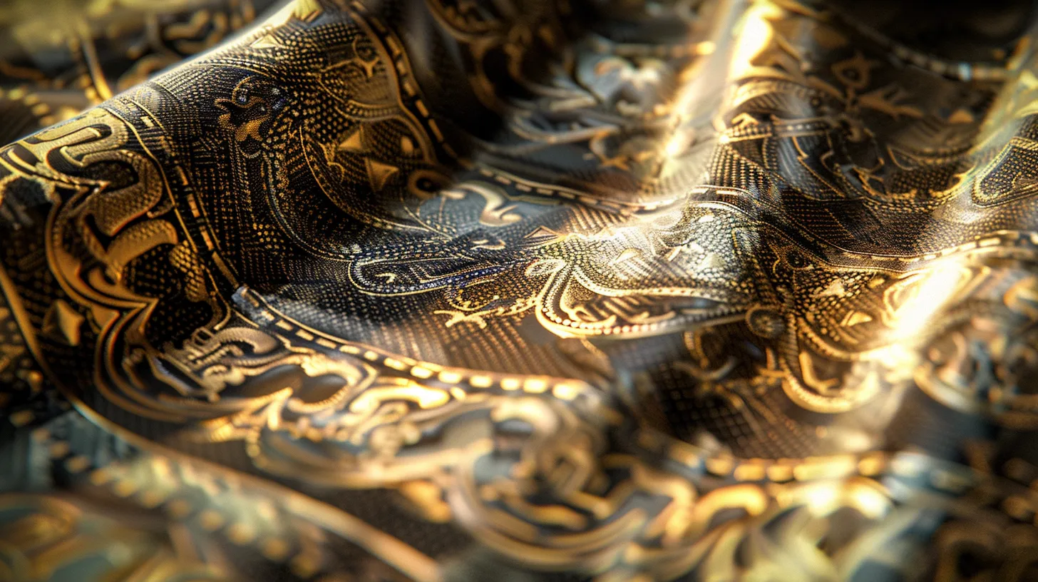 a close-up view of an elegant, richly designed cheque with intricate patterns and a glossy finish, softly illuminated by natural light, exuding a sense of trust and professionalism.