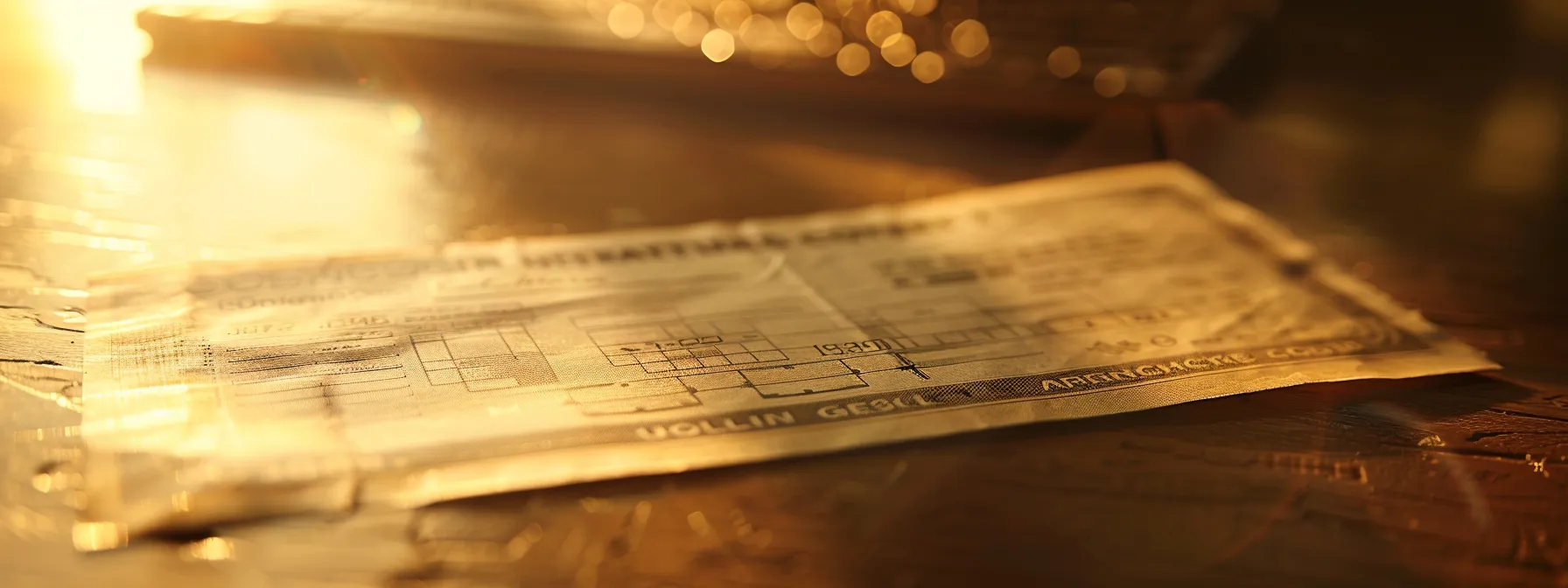 a close-up of a standard business cheque resting on a polished wooden desk, highlighting its intricate security features against a soft, diffused light to convey professionalism and trustworthiness.