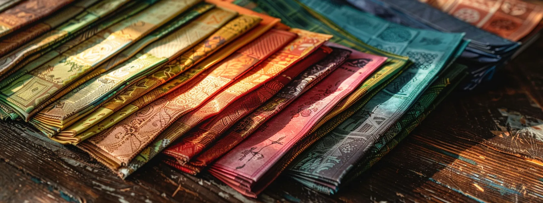 a crisp, elegantly arranged display of assorted cheques, featuring vibrant colors and intricate designs, neatly laid out on a polished wooden surface with soft, diffuse natural light casting gentle shadows.