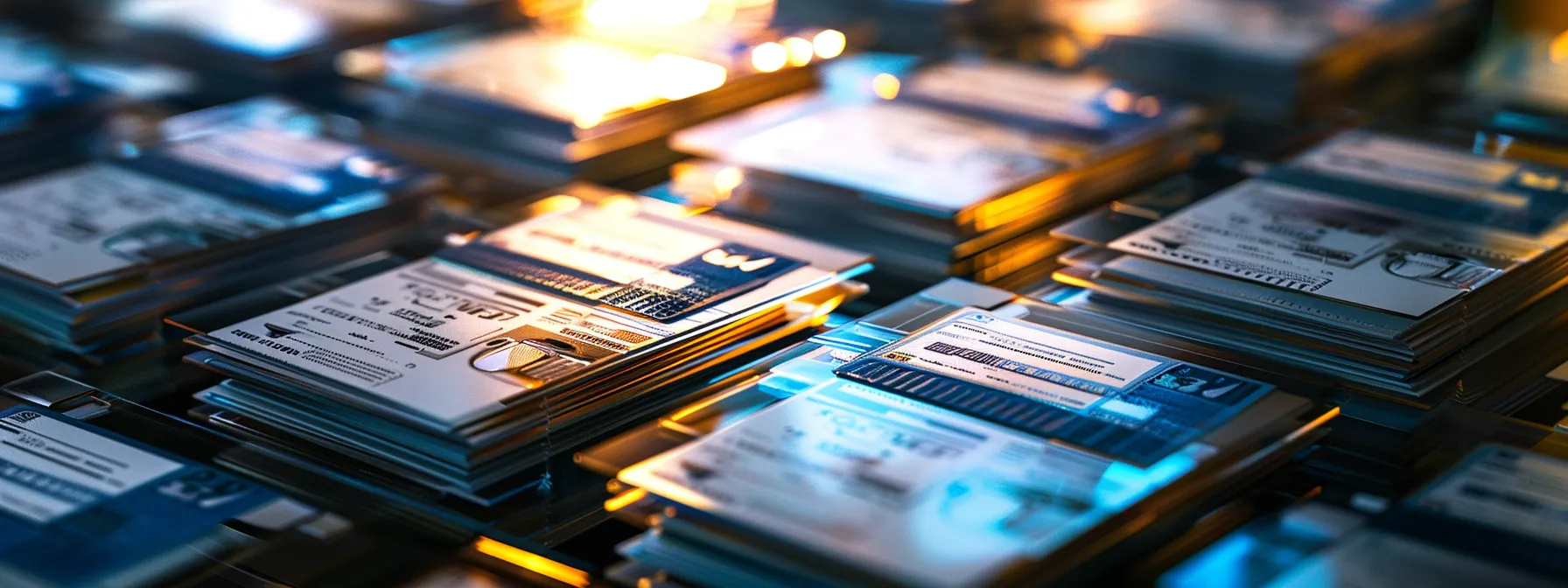 a visually appealing scene of a neatly stacked array of customized business cheques, showcasing their enhanced security features and professional branding, illuminated by soft, natural light to emphasize their importance in efficient financial operations.