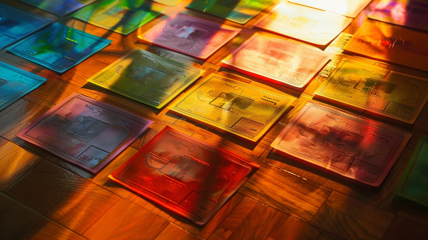 a visually captivating arrangement of vibrant, neatly stacked business and personal cheques displayed on a polished wooden surface, bathed in warm, soft lighting to evoke a sense of professionalism and trust.