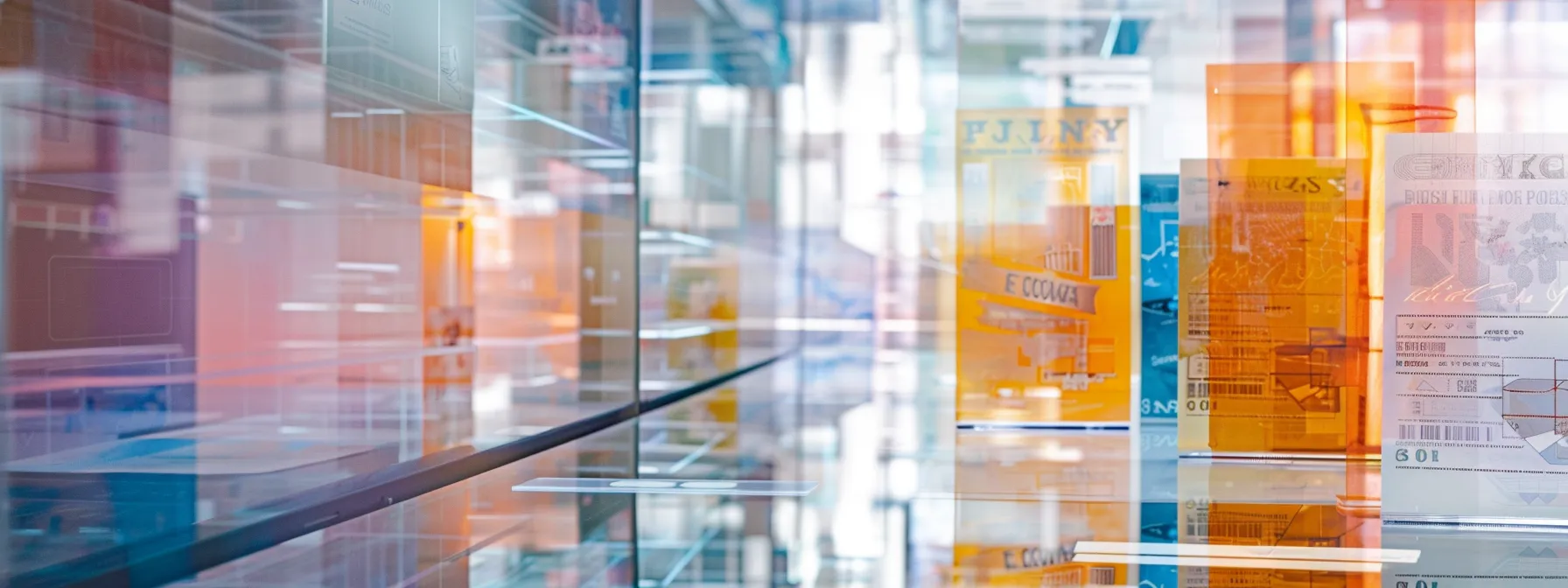 a visually engaging scene showcasing a variety of elegantly designed business cheques featuring vibrant logos and personalized taglines, beautifully arranged on a reflective surface to highlight their unique branding potential.