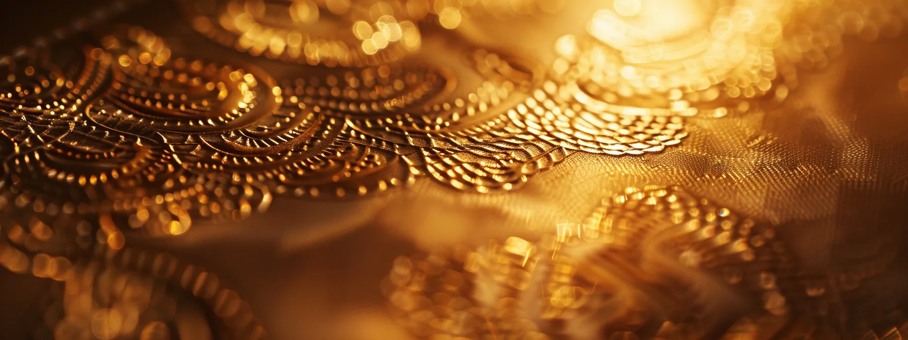 a dramatic close-up of a luxurious, textured cheque with an intricate design, illuminated by soft, warm light that enhances its detailed features and exudes an aura of financial elegance.