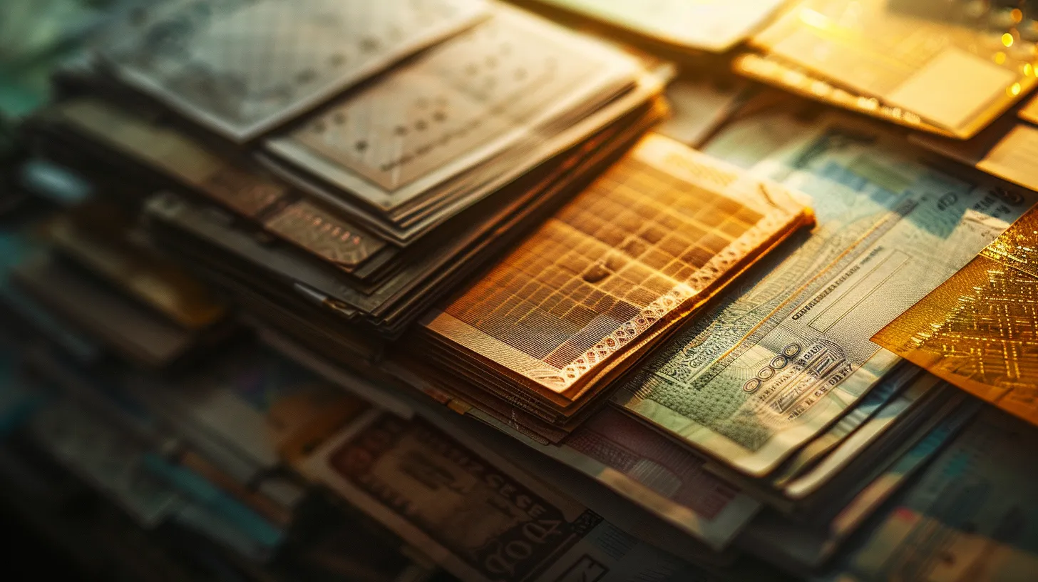 a visually striking composition of elegantly stacked business and personal cheques, showcasing their intricate designs and textures under soft, diffused lighting that highlights the professionalism and trustworthiness of financial transactions.