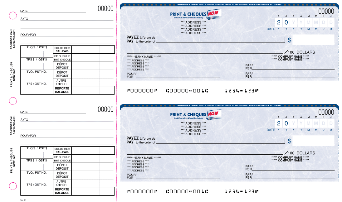Premium manual cheque book