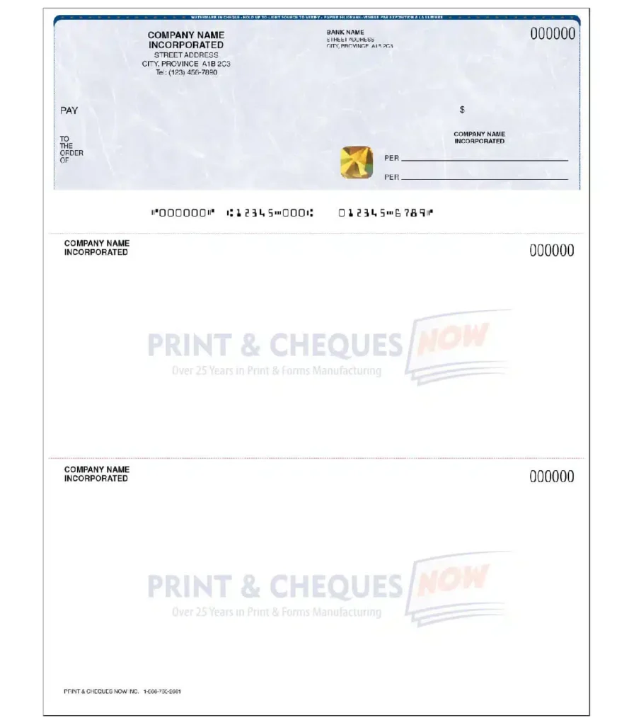 High quality laser cheques
